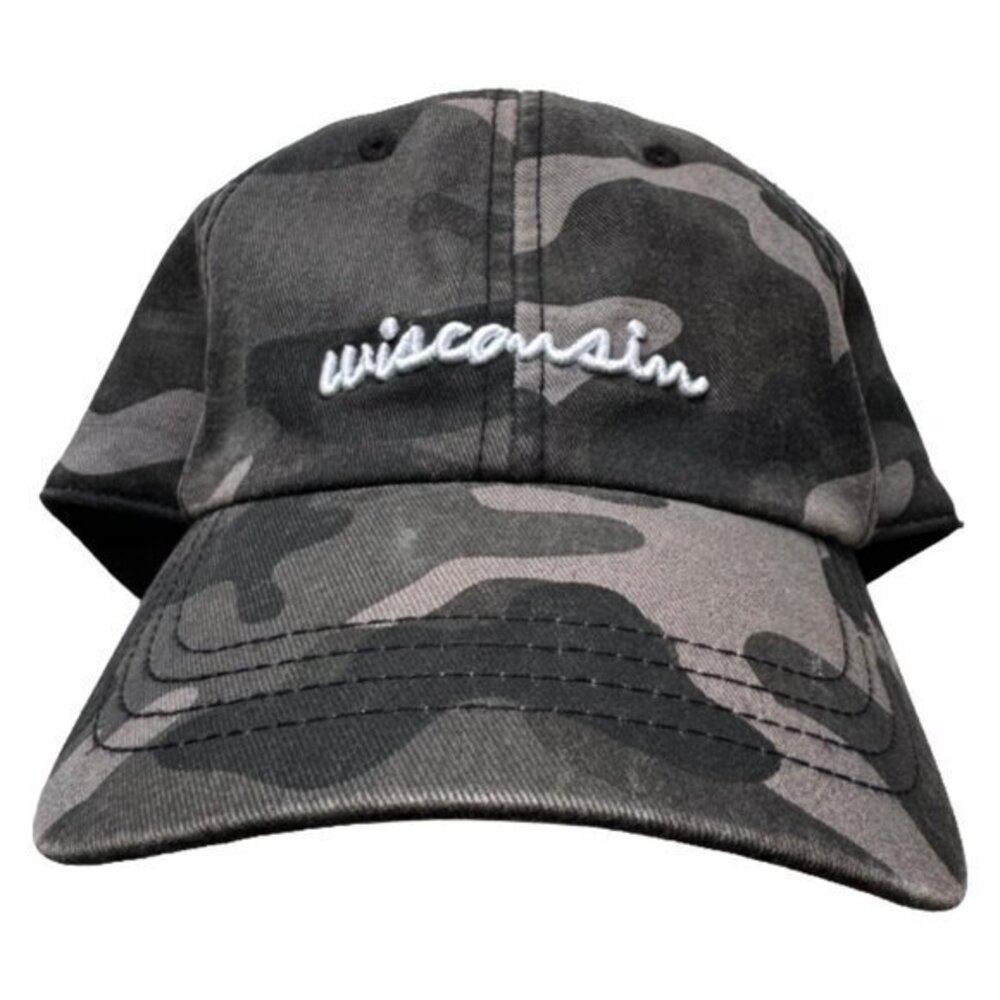 Gray Camo Wisconsin Hat